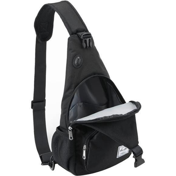 d'yallee 15.4" Sling Bag for Men Crossbody Shoulder Chest Bags Nylon for Travel - Picture 4 of 7